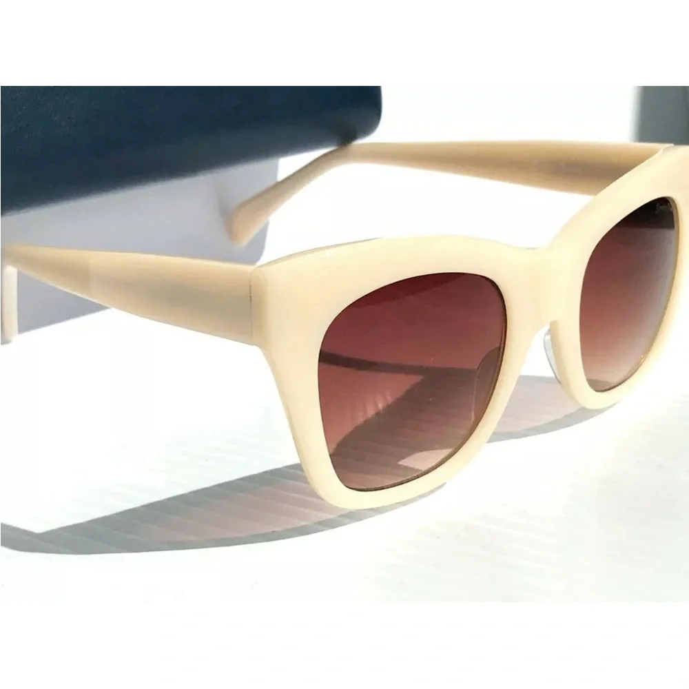 NEW Draper James ELOISE Ivory & Brown Designer Women's Sunglass SU 0032 91